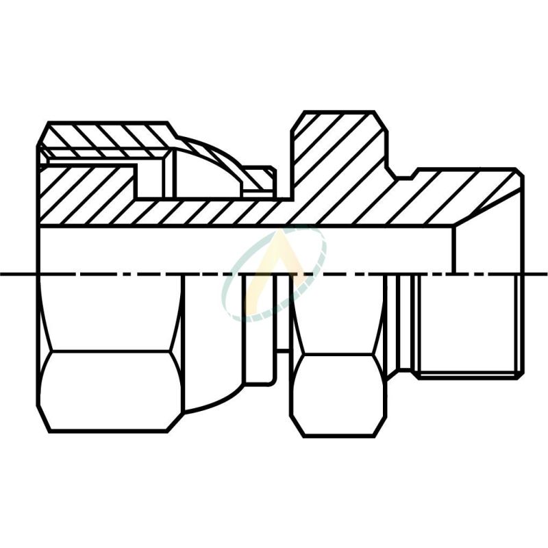 Adaptateur droit mâle 1 BSPP Femelle tournant 1 3 16 ORFS