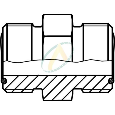 Union droit mâle 7/16 ORFS - mâle 7/16 ORFS