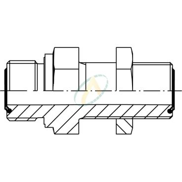 Raccord Hydraulique, Tout Droit Cloison, 6L-42L, 6S-38S Pe-Sv