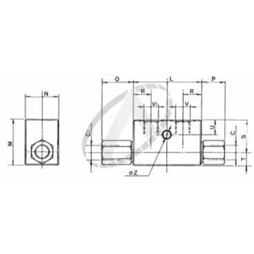 Clapet anti retour hydraulique en ligne 1/2'' tarage10b