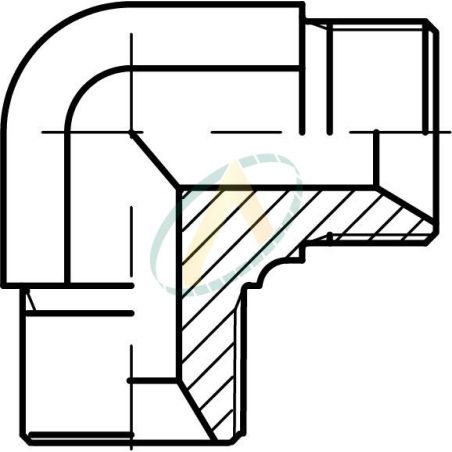 Union coudé mâle 1/2 BSP - mâle 1/2 BSP