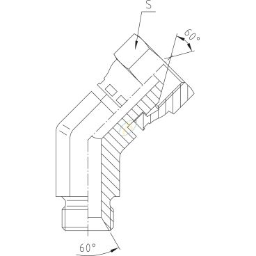 Raccord hydraulique coudé 45° par CONSOGARAGE - 11,90 € TTC