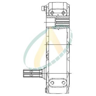 Boîtier maintien de sens. Entrée mâle 1"3/8 DIN 9611A / sortie femelle 1"3/8 6 cannelures