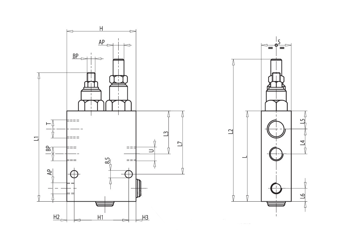 Schéma valve basse pression haute pression